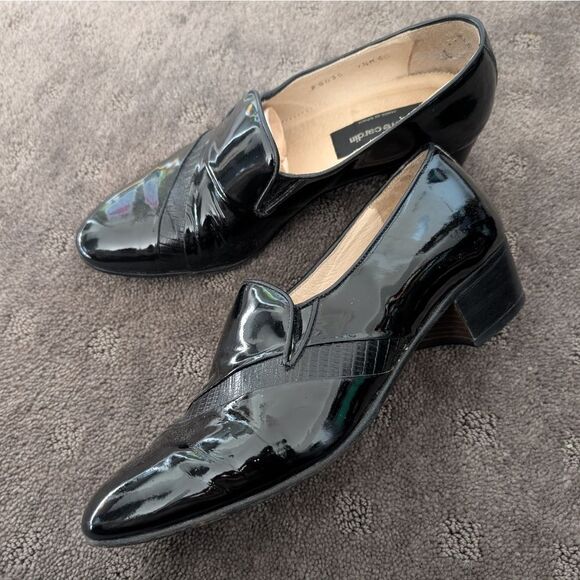 Pierre Cardin Black Patent Leather Men’s Shoes Size 7.5 main image 4